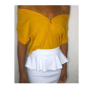 Mustard colored blouse